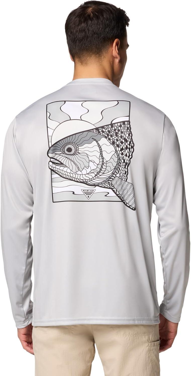 imageColumbia Mens Terminal Tackle PFG Fish Shine Long SleeveCool GreyPfg Trout Shine