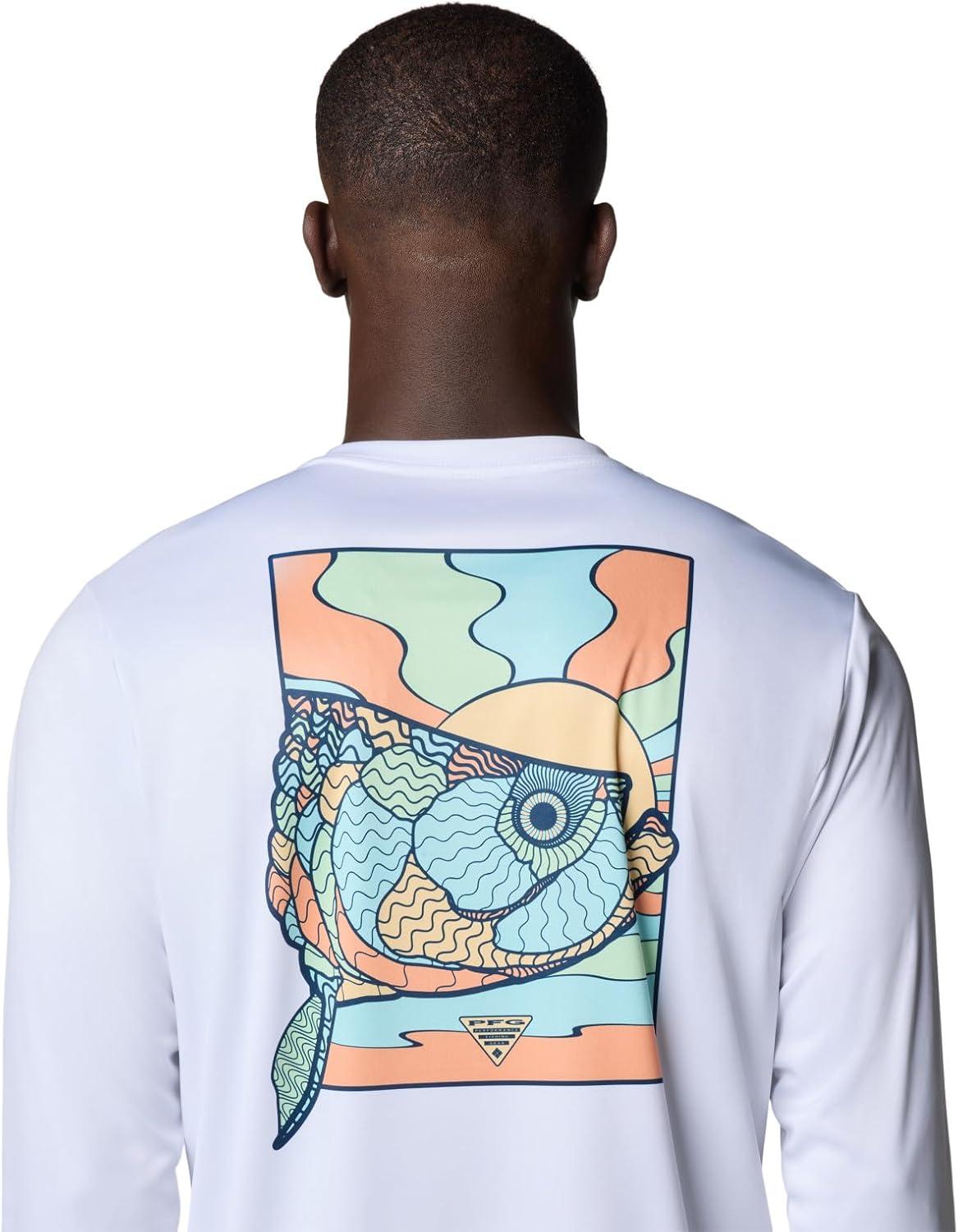 imageColumbia Mens Terminal Tackle PFG Fish Shine Long SleeveWhitePfg Tarpon Shine
