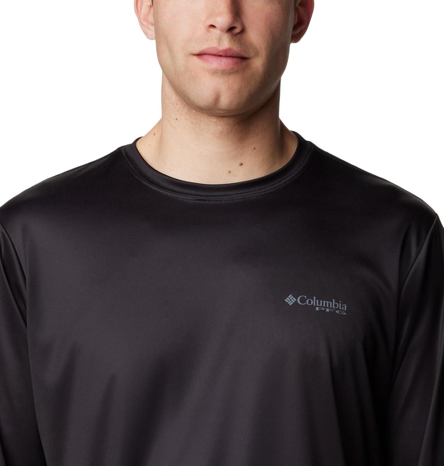 imageColumbia Mens Terminal Tackle PFG Fish Star Long SleeveBlackGraphite Marlin