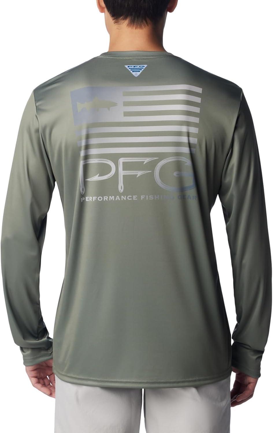 imageColumbia Mens Terminal Tackle PFG Fish Star Long SleeveCypressGraphite Trout Gradient