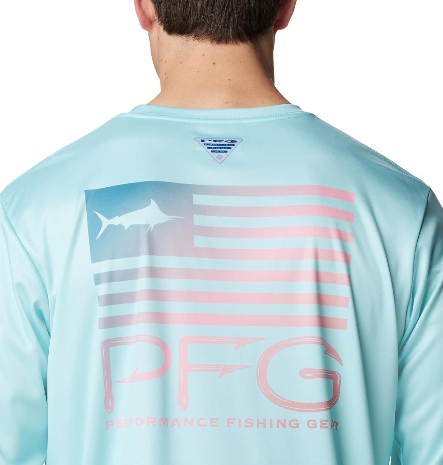 imageColumbia Mens Terminal Tackle PFG Fish Star Long SleeveGulf StreamCanyon Blue Marlin Gradient