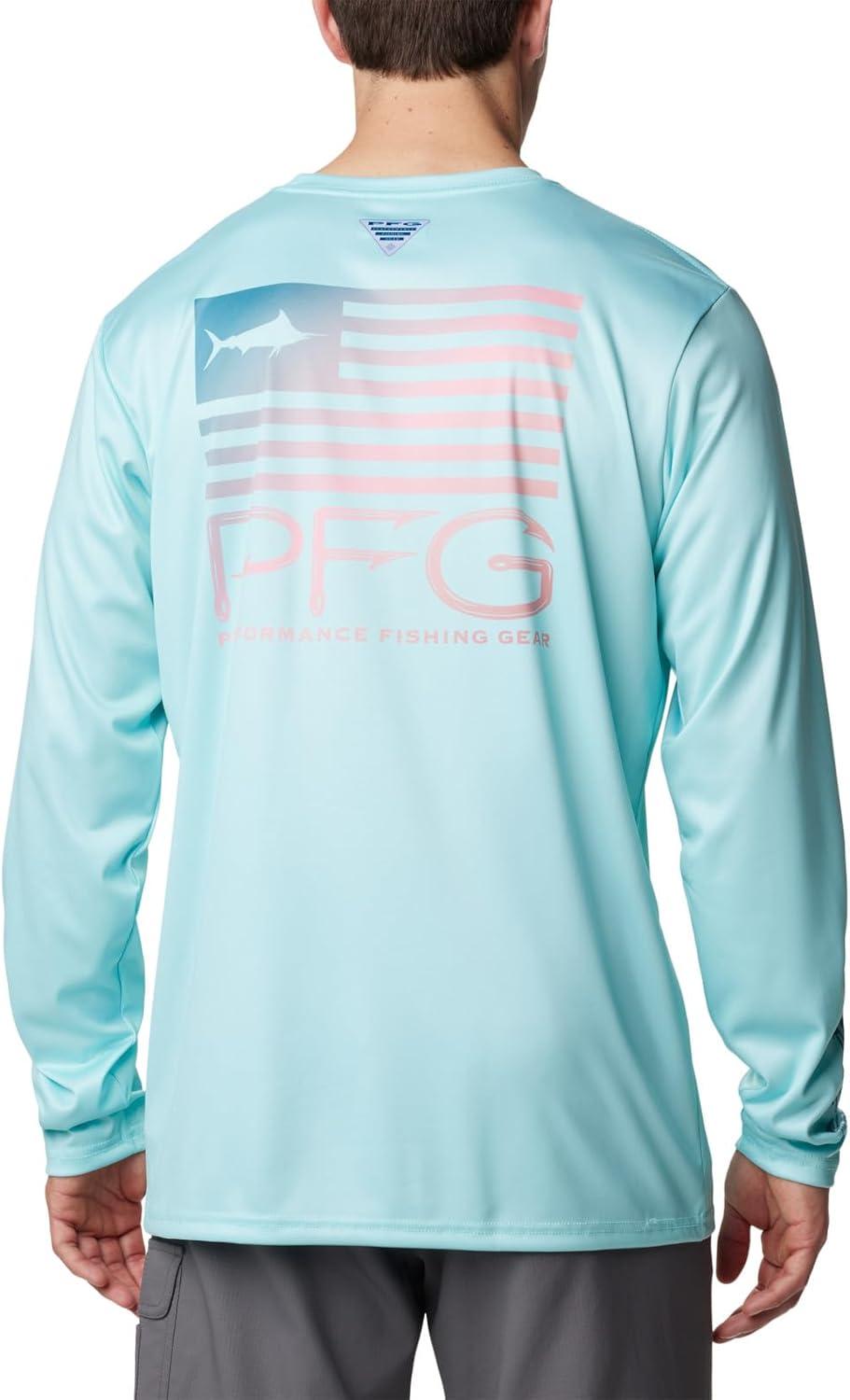 imageColumbia Mens Terminal Tackle PFG Fish Star Long SleeveGulf StreamCanyon Blue Marlin Gradient