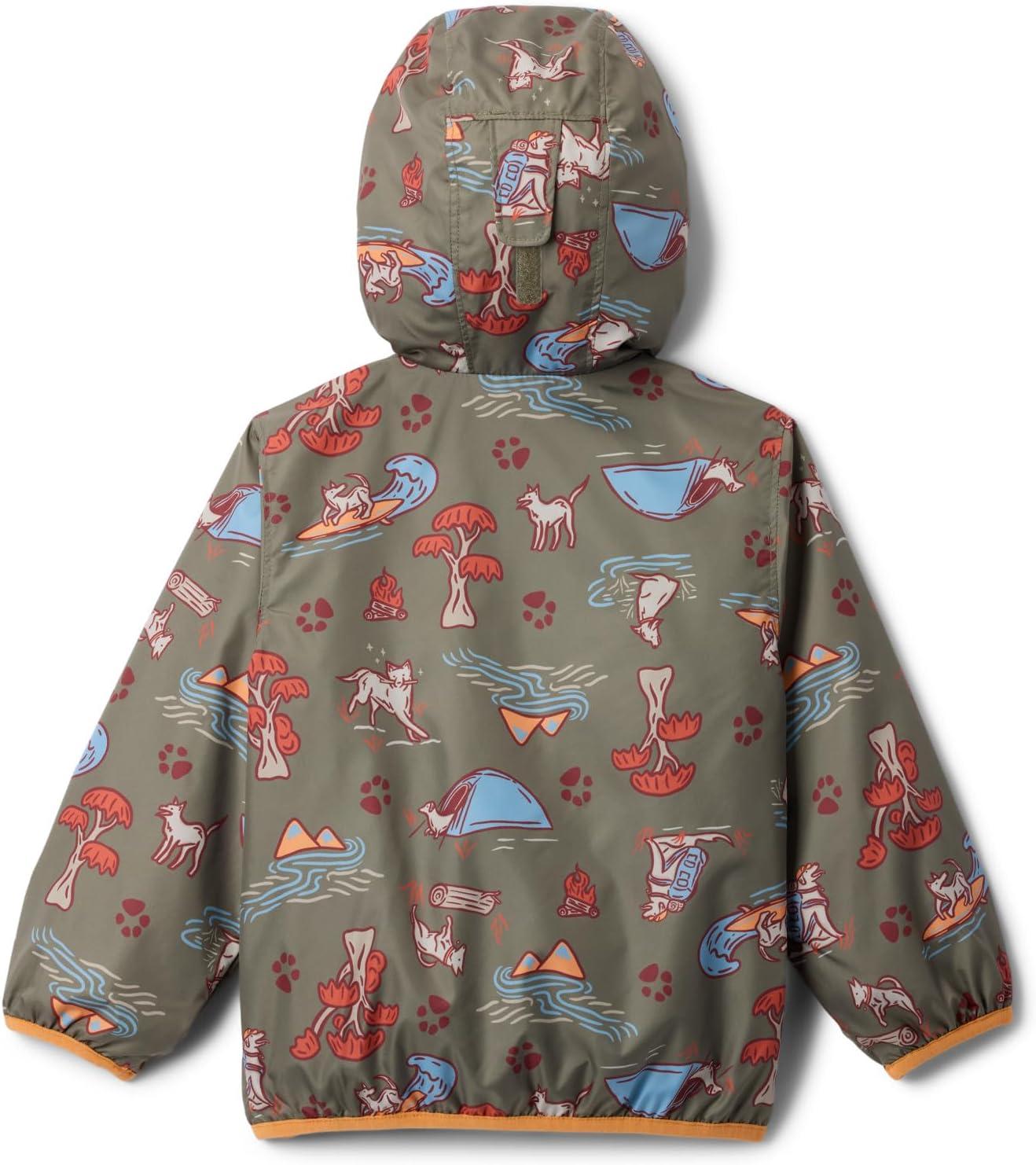 imageColumbia Unisex Baby Mini Pixel Grabber III Wind JacketStone Green Trail Tails