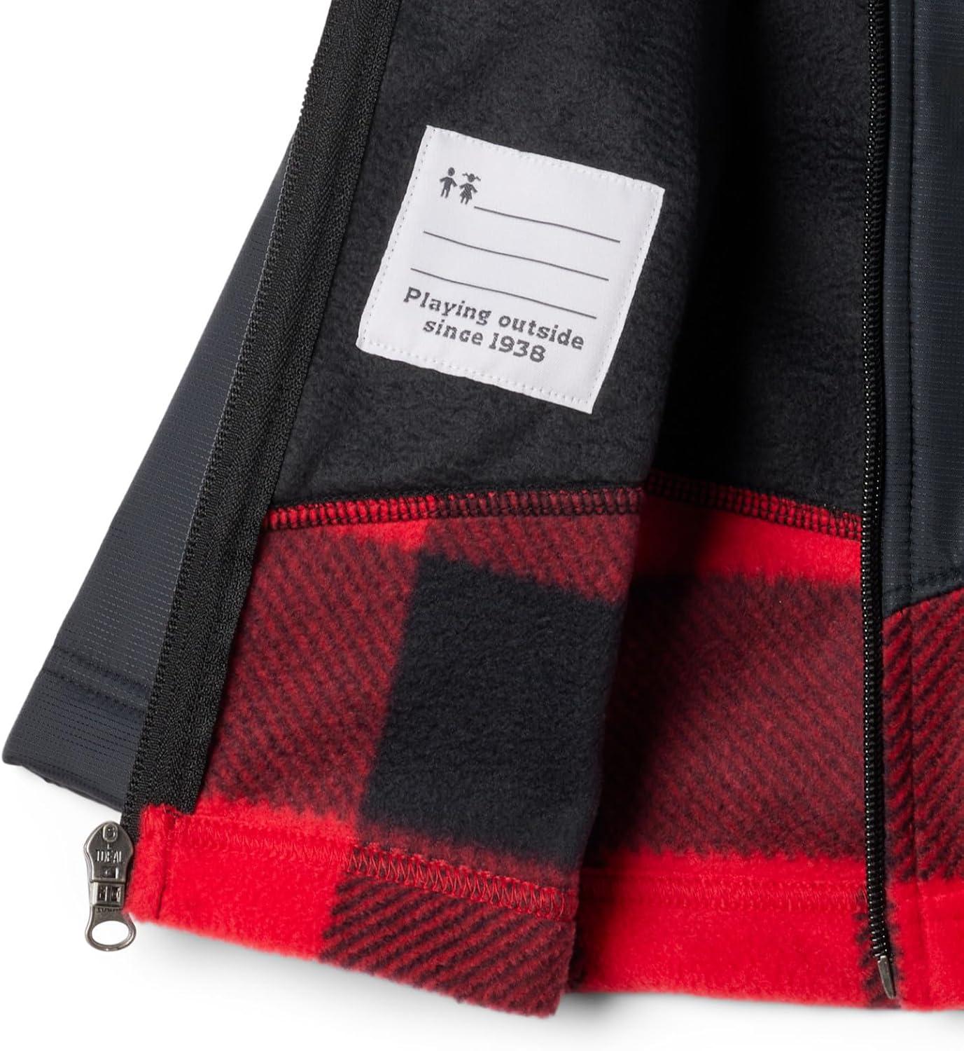 imageColumbia Unisex Baby Steens Mt Ii Overlay HoodieMountain Red CheckBlack