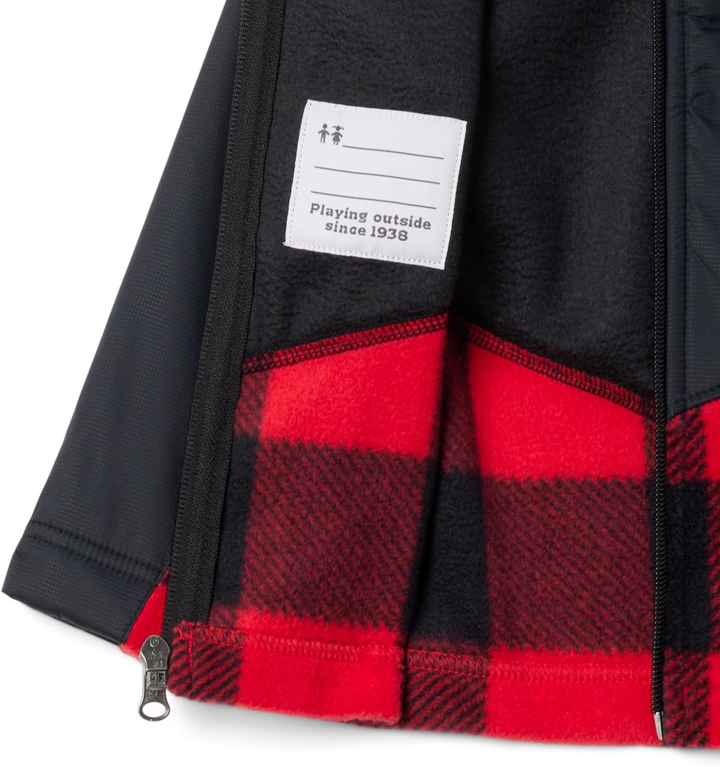 imageColumbia Unisex Baby Steens Mt Ii Overlay HoodieMountain Red CheckBlack