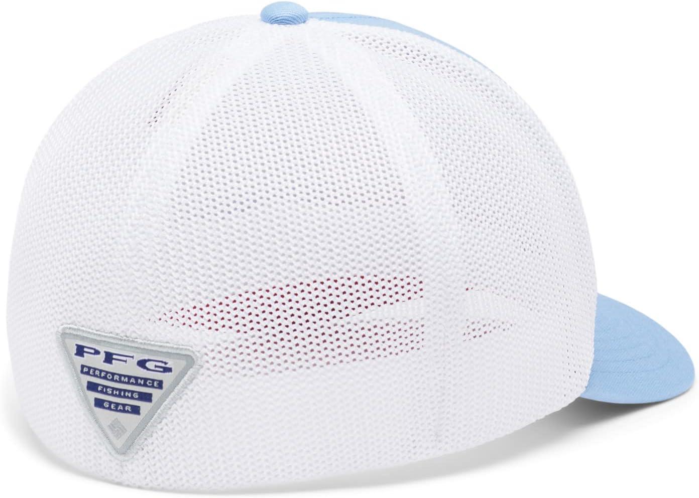 imageColumbia UnisexAdult PFG Statetriot Mesh Ball CapAgate BlueRed SparkUsa Patch