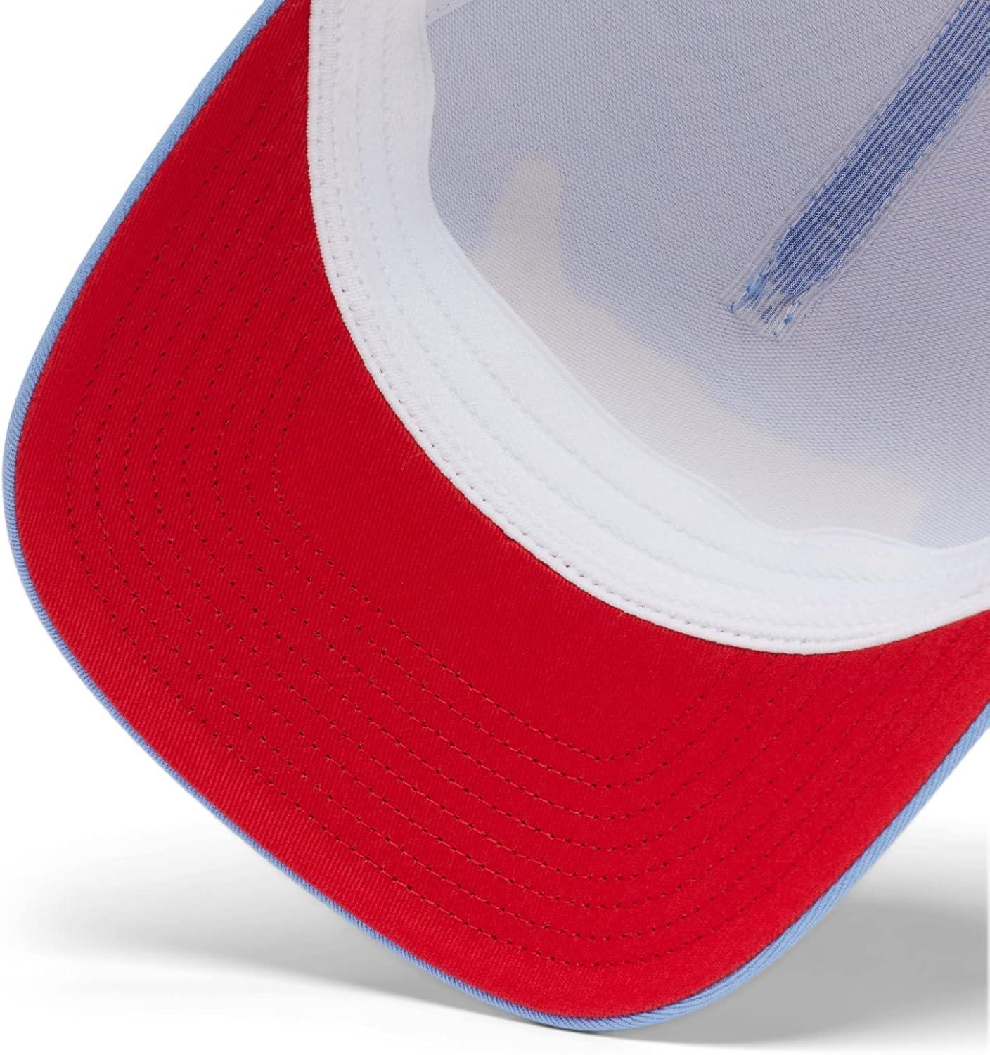 imageColumbia UnisexAdult PFG Statetriot Mesh Ball CapAgate BlueRed SparkUsa Patch