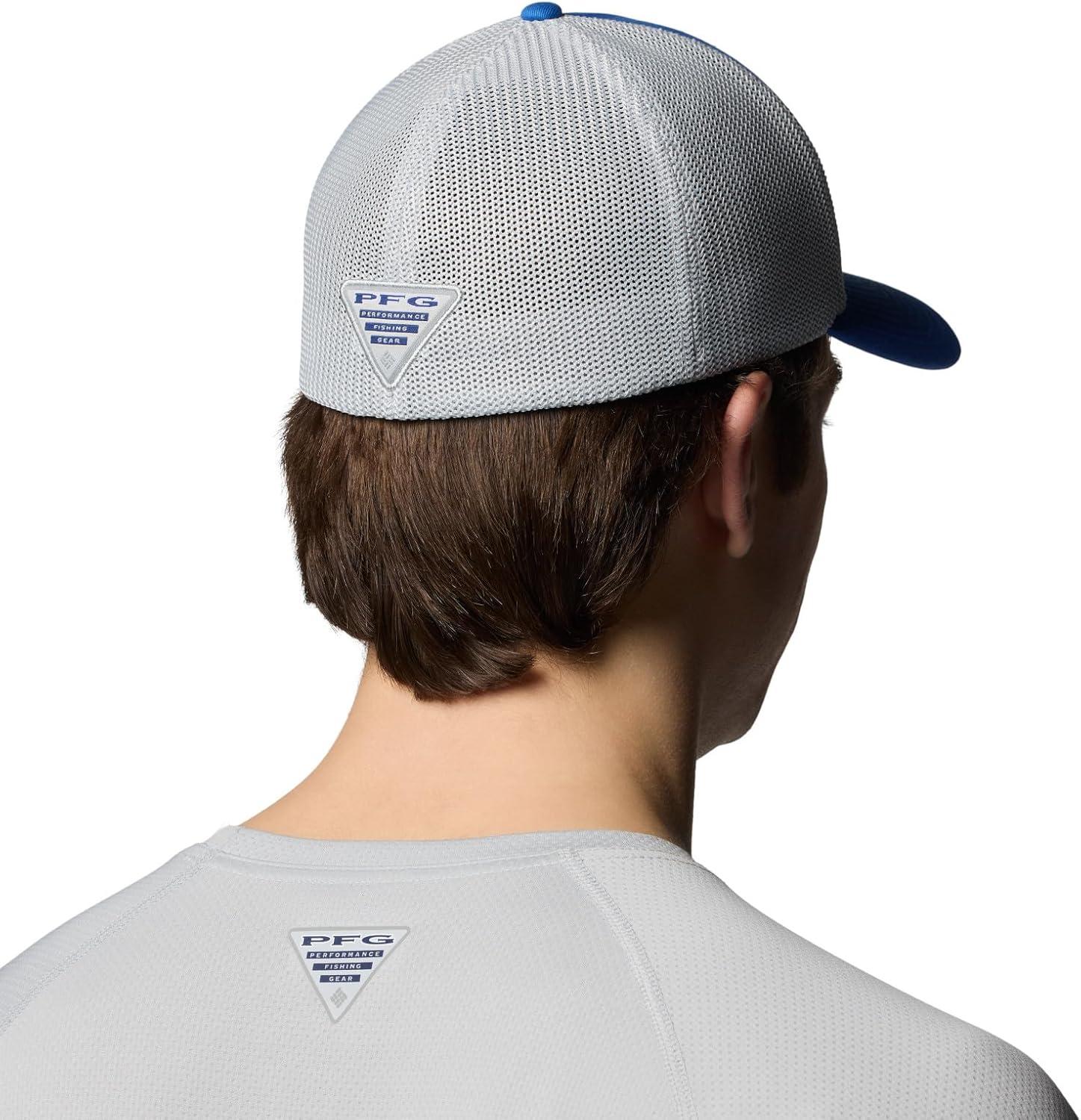imageColumbia UnisexAdult PFG Statetriot Mesh Ball CapVivid BlueCool GreyPfg Pride Florida
