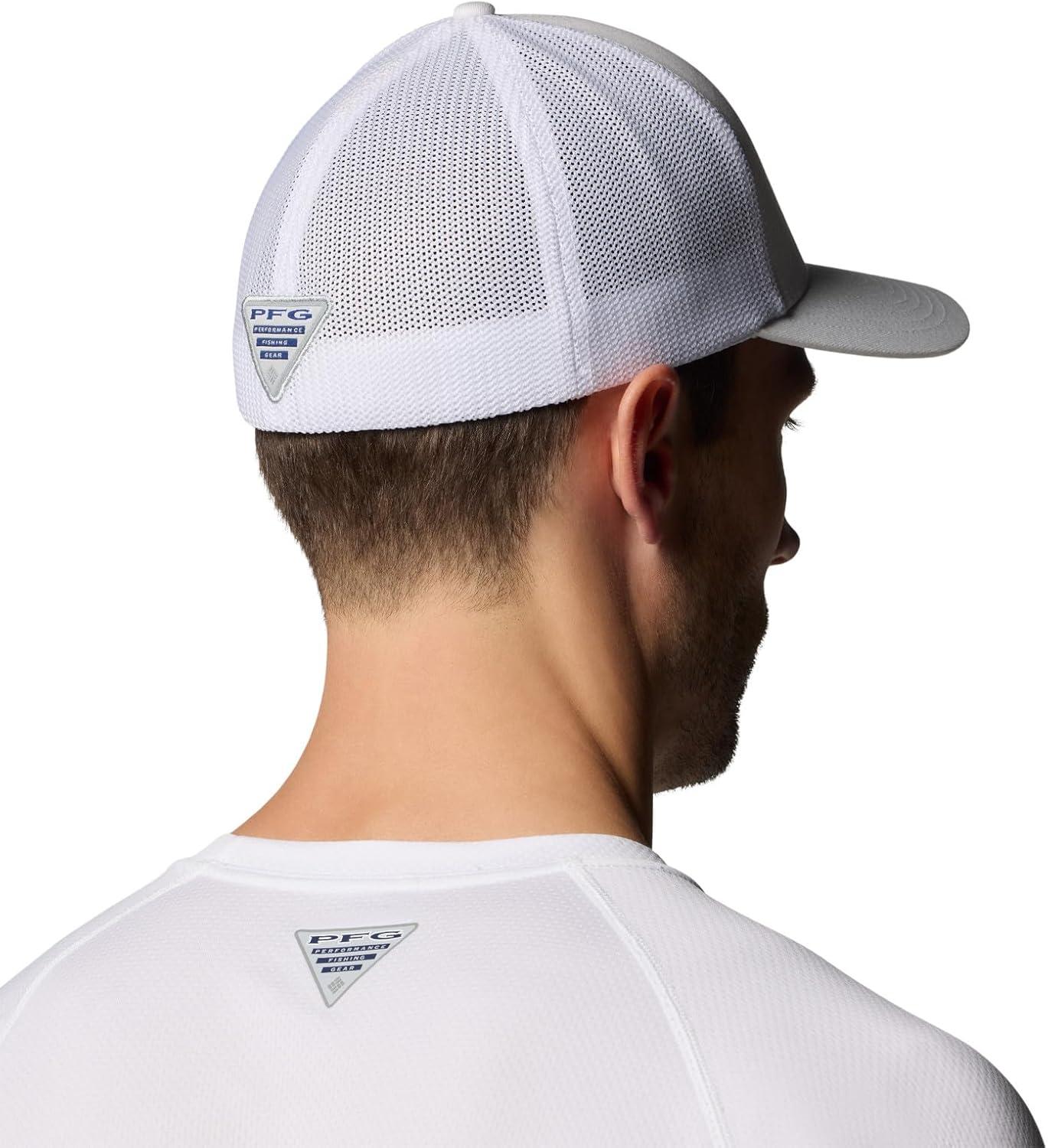 imageColumbia UnisexAdult PFG Statetriot Mesh Ball CapWhiteCollegiate NavyPfg Pride Texas