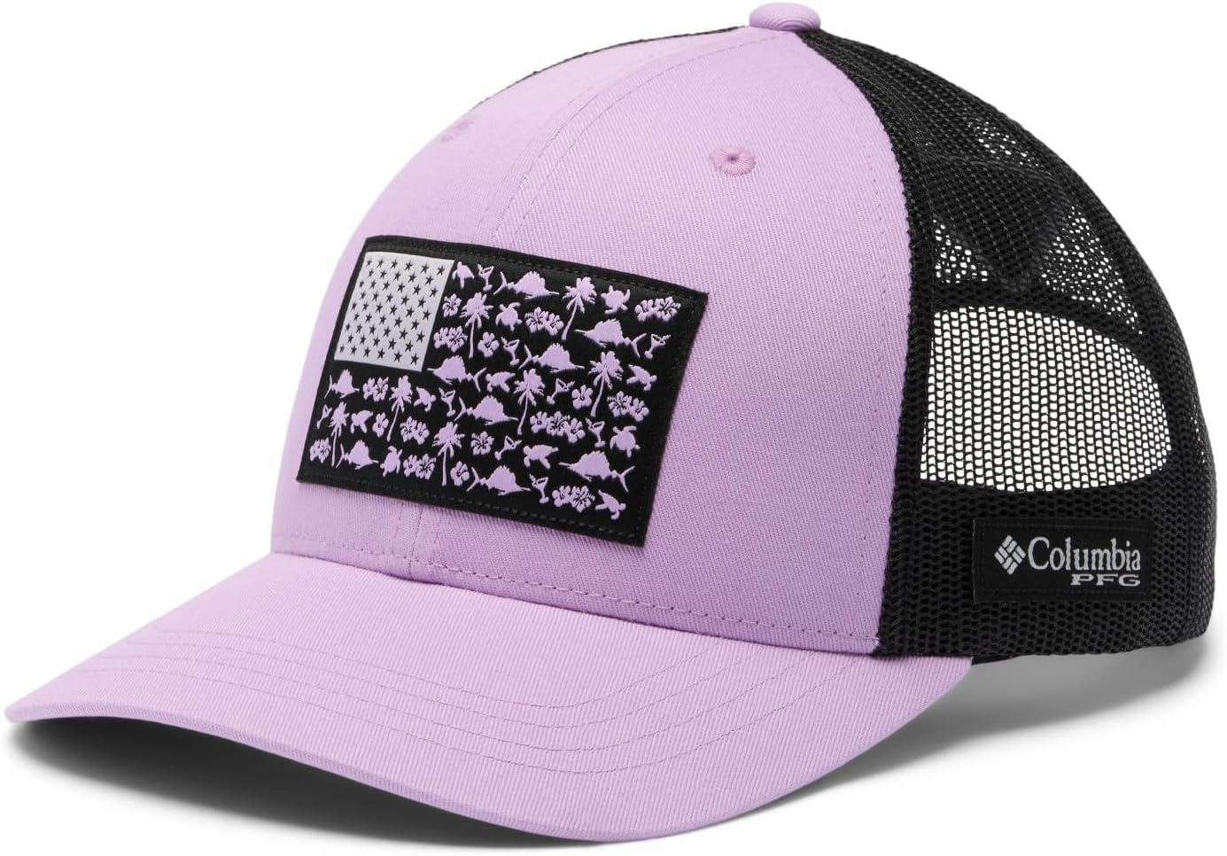 imageColumbia Womens PFG Fish Flag Snap BackHydrangeaBlackFish Friends Flag