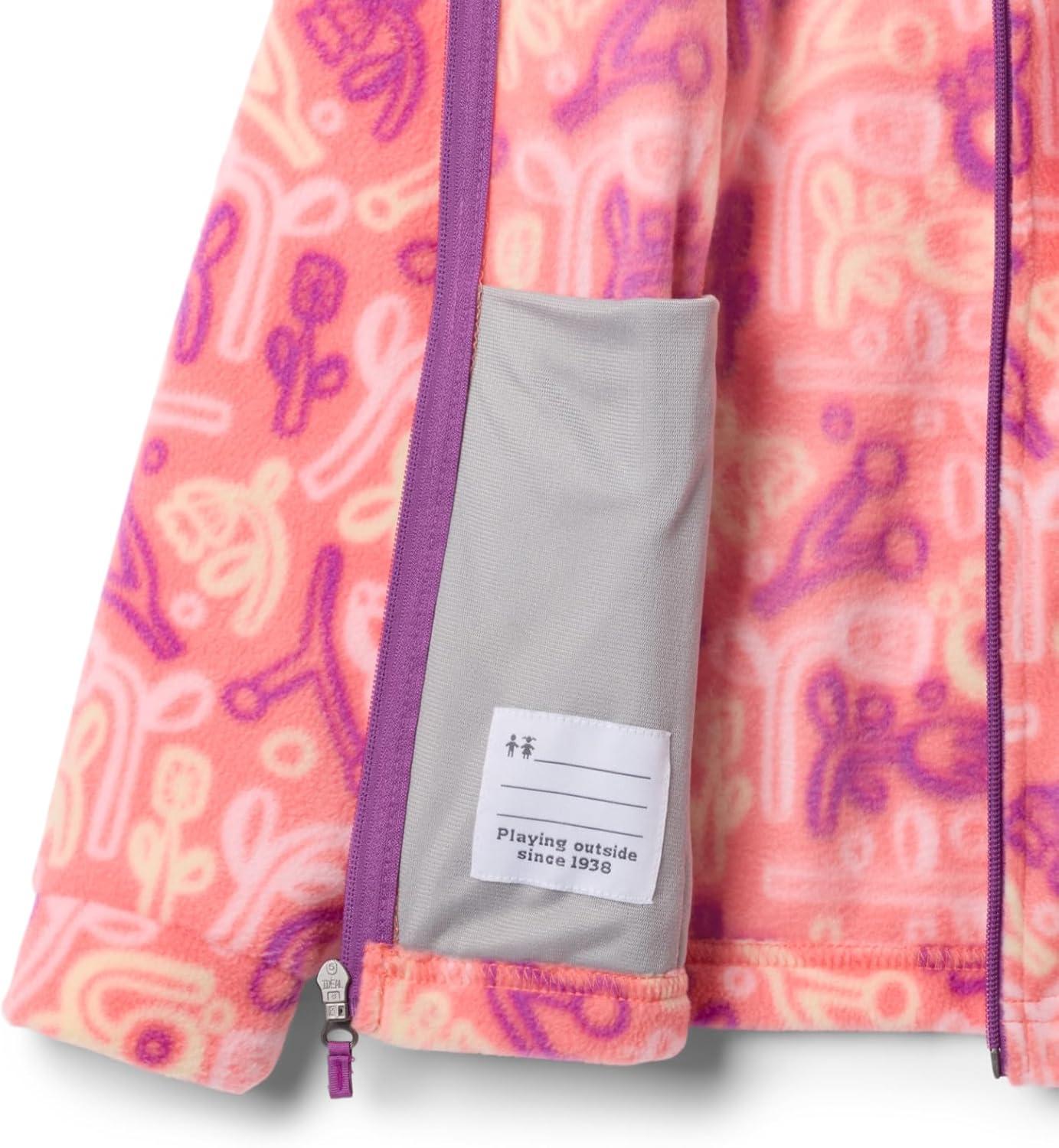 imageColumbia Youth Girls Benton Springs II Printed FleeceHot Coral Marker Made