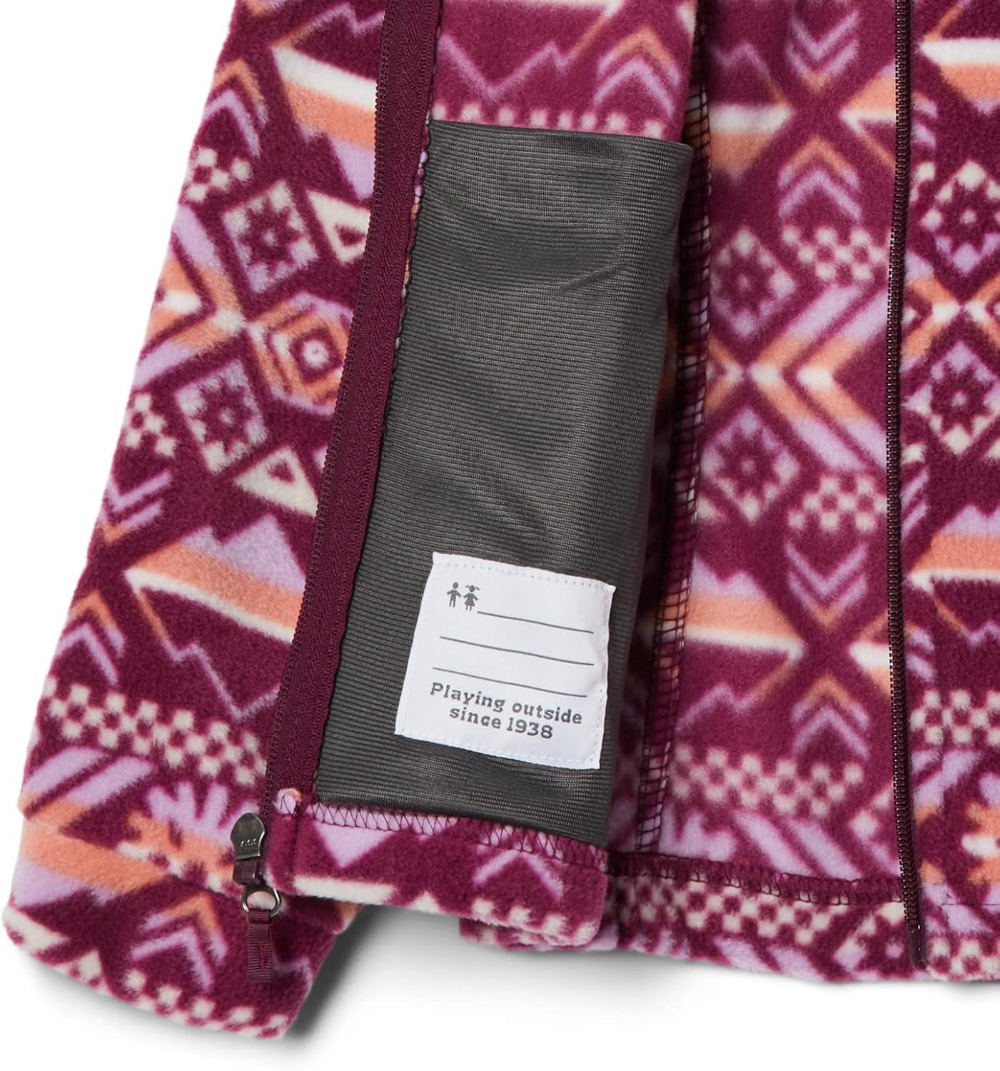 imageColumbia Youth Girls Benton Springs II Printed FleeceMarionberry Checkered Peaks