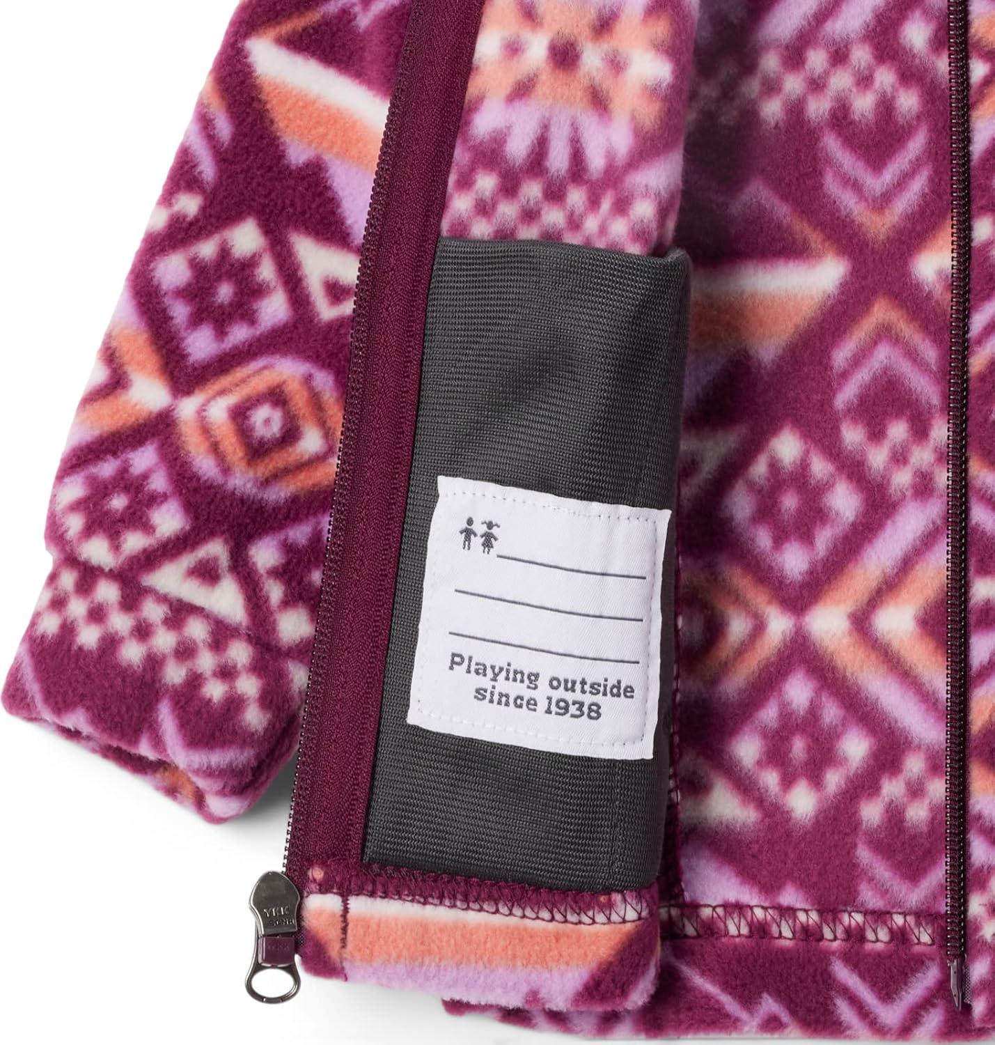 imageColumbia Youth Girls Benton Springs II Printed FleeceMarionberry Checkered Peaks