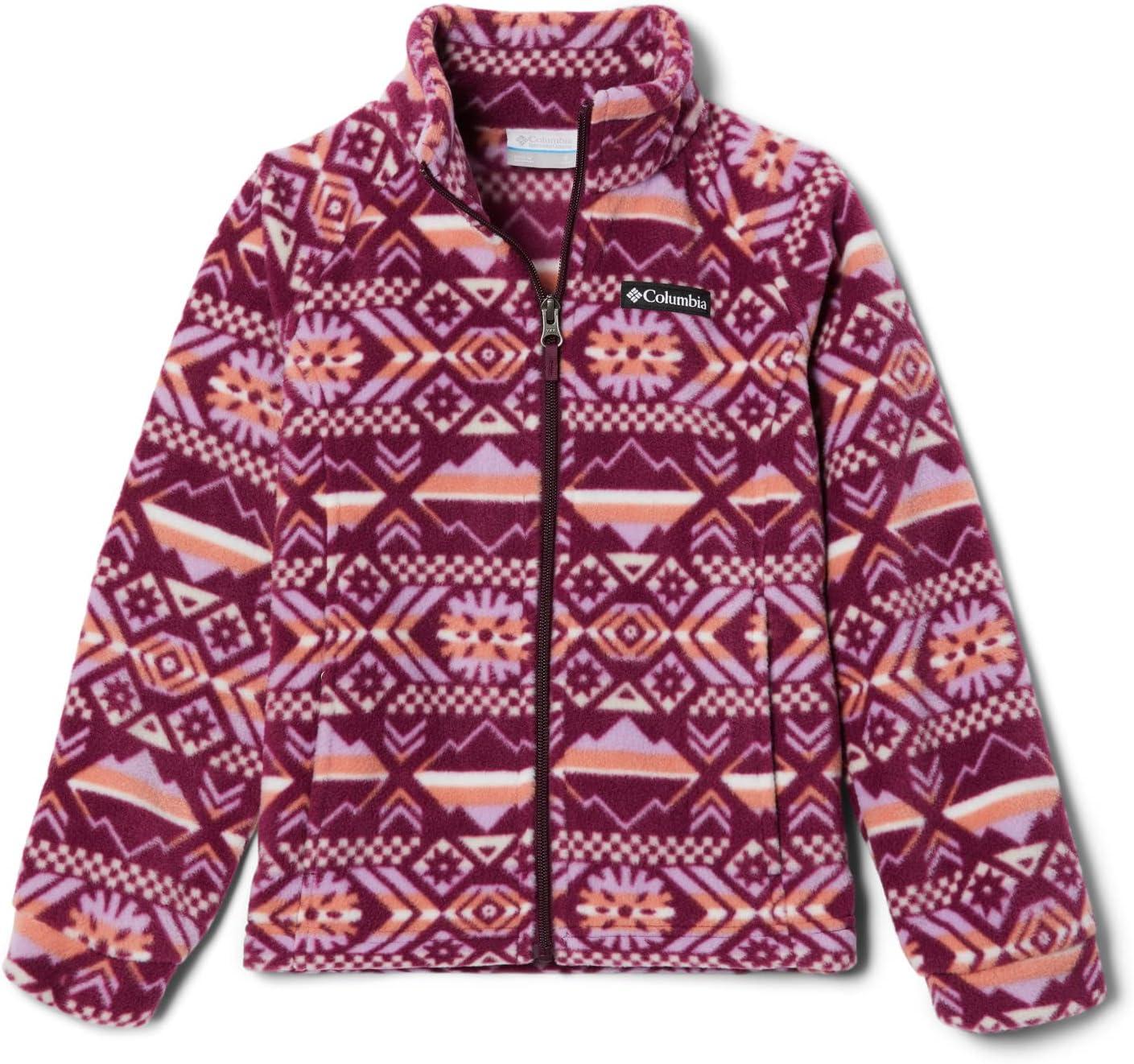 imageColumbia Youth Girls Benton Springs II Printed FleeceMarionberry Checkered Peaks