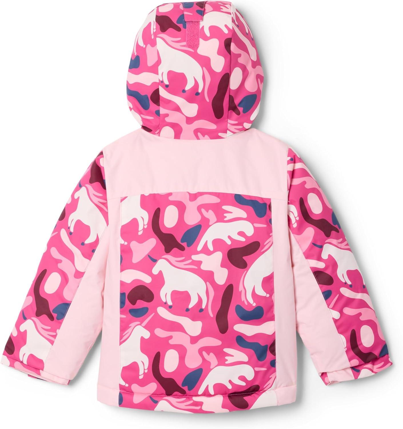 imageColumbia girls Horizon Ride IV Printed JacketPink Ice UniflaugeSatin Pink