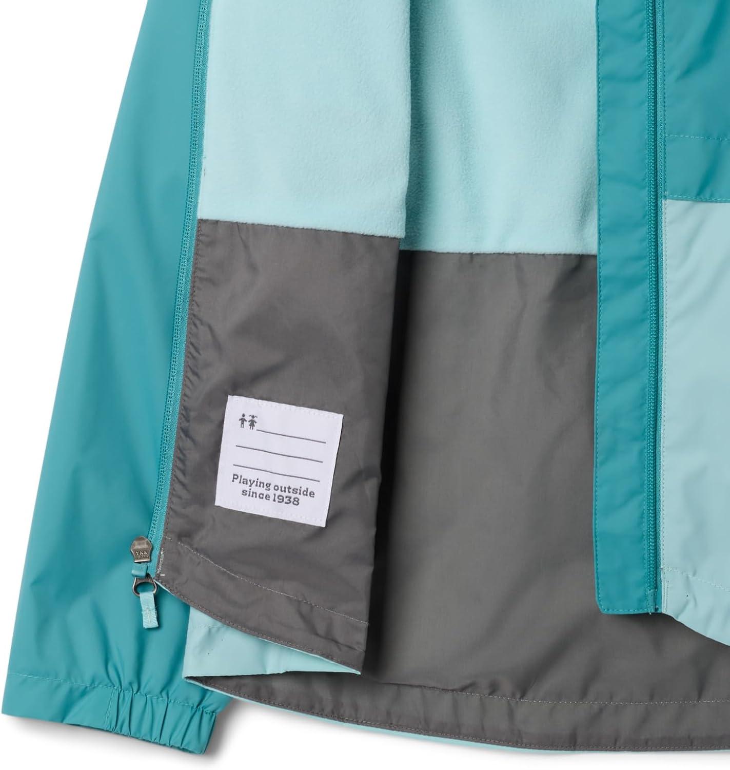 imageColumbia girls Rainzilla II JacketTealSpray