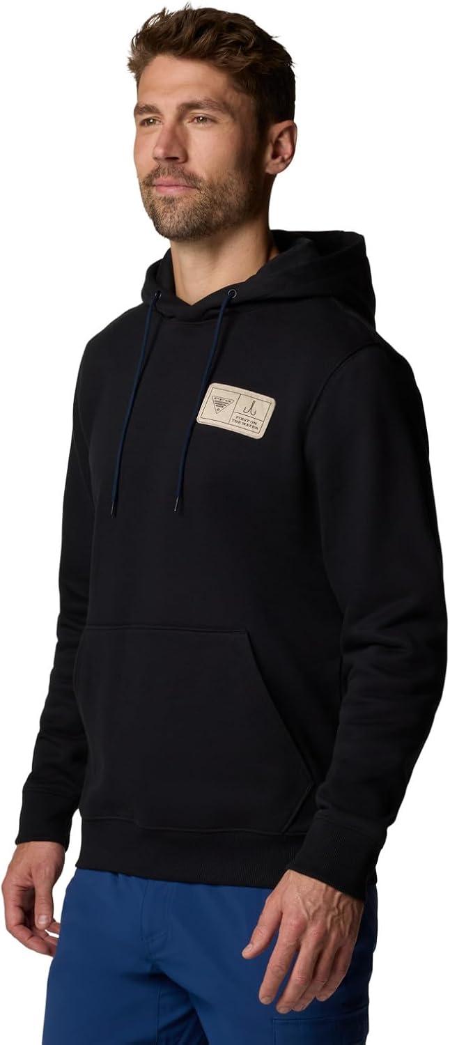 imageColumbia mens Pfg Castback HoodieBlackPfg Woven Patch Fotw Hooks