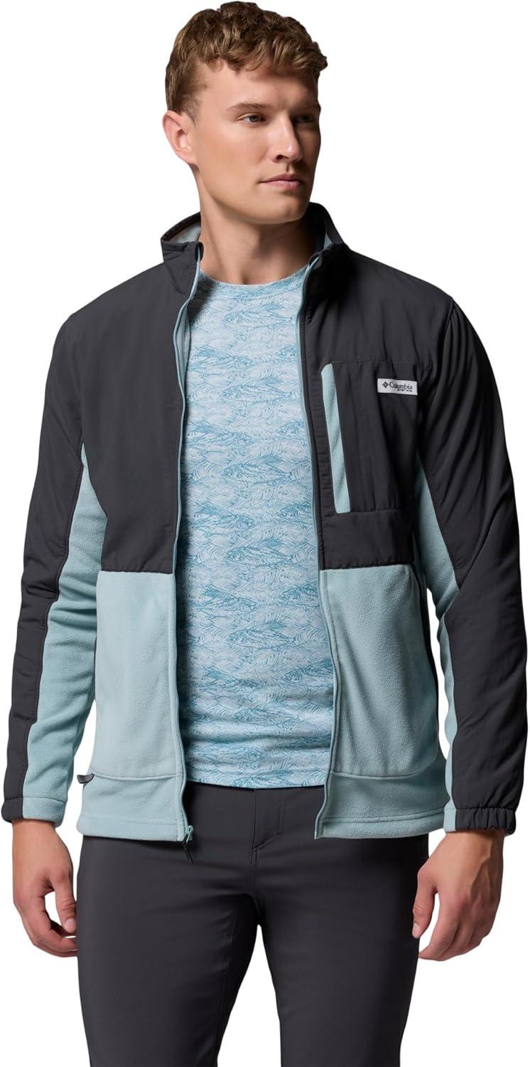 imageColumbia mens Pfg Uncharted Fleece Full ZipSharkCrushed Blue