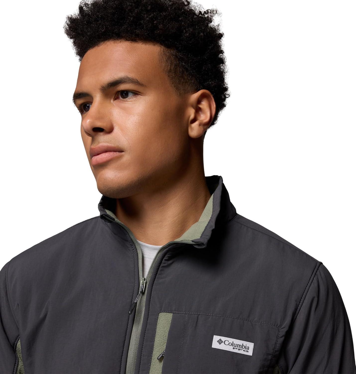imageColumbia mens Pfg Uncharted Fleece Full ZipSharkCypress