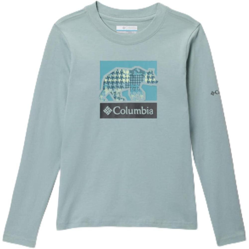 imageColumbia Boys Hazeldel Hill Long Sleeve Graphic TeeCrushed BlueBarely Printed