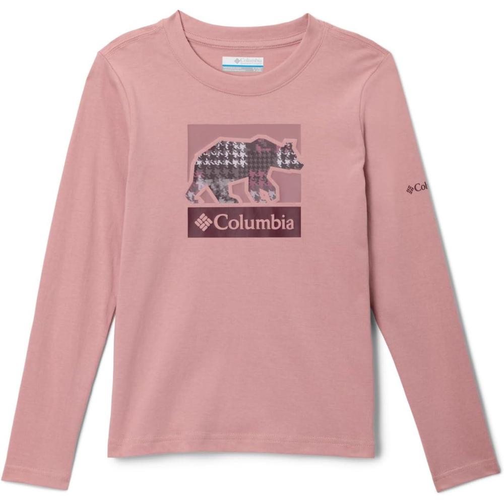 imageColumbia Boys Hazeldel Hill Long Sleeve Graphic TeeEraser PinkBarely Printed