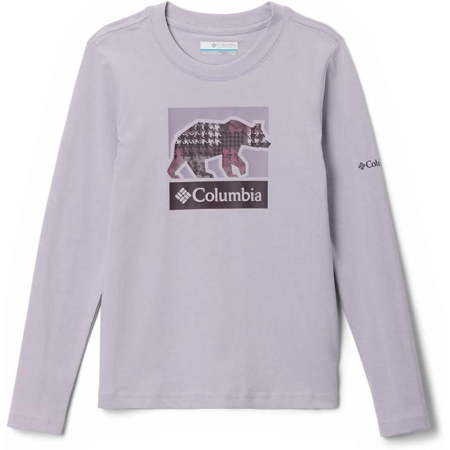 imageColumbia Boys Hazeldel Hill Long Sleeve Graphic TeeLavender PearlBarely Printed