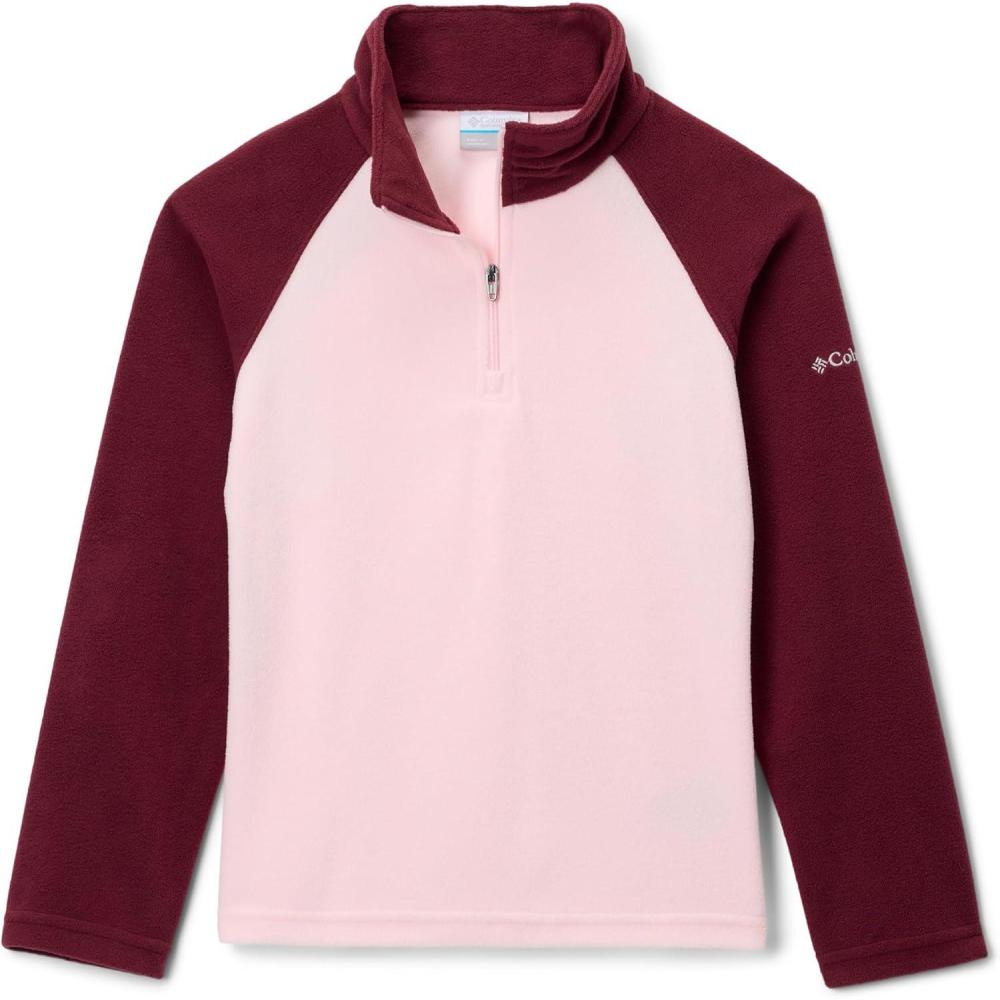imageColumbia Girls Glacial Fleece Half ZipSatin PinkRich Wine