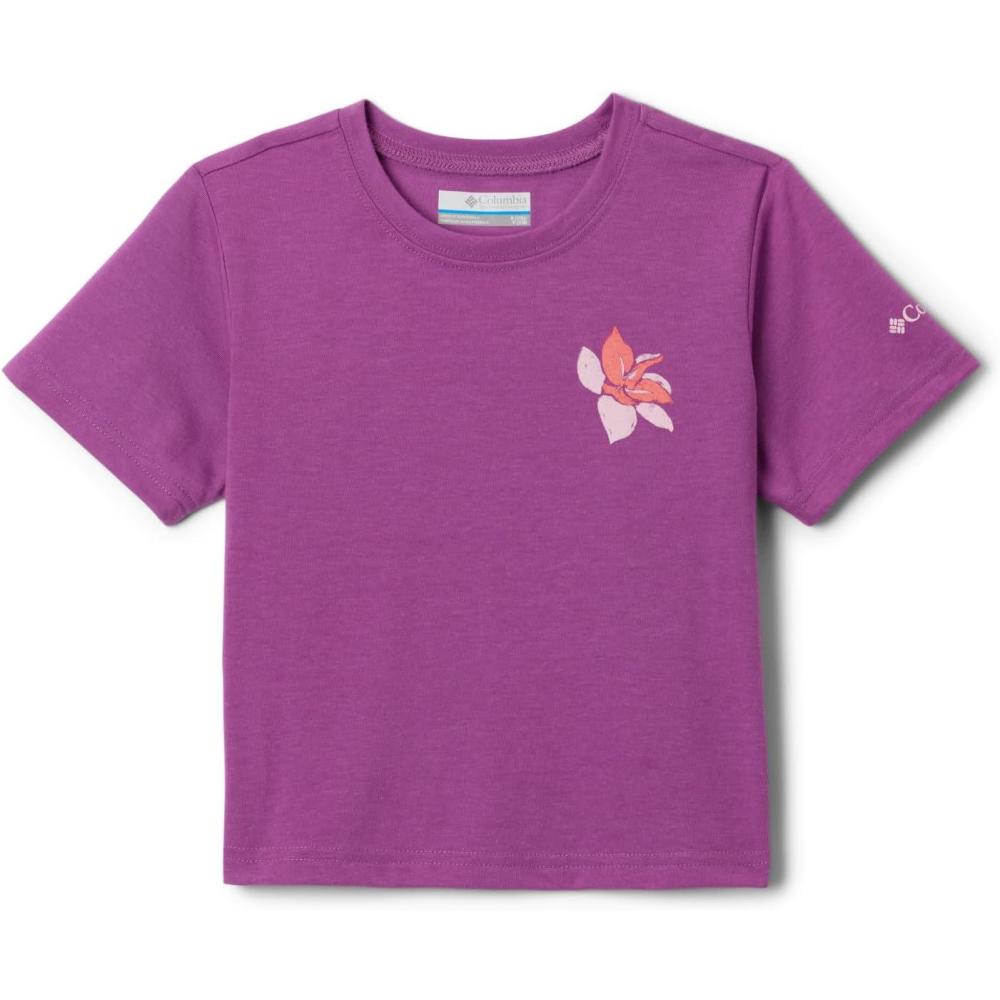 imageColumbia Girls La Poudre Pass Short Sleeve TeeRazzlePetal Power
