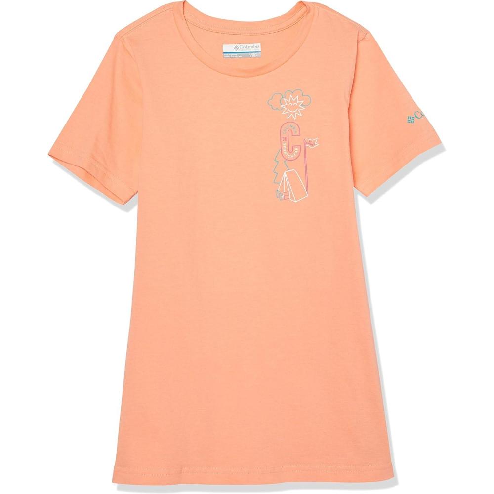 imageColumbia Girls Mission Lake Short Sleeve Graphic ShirtTShirtPeachCamp Csc Graphic