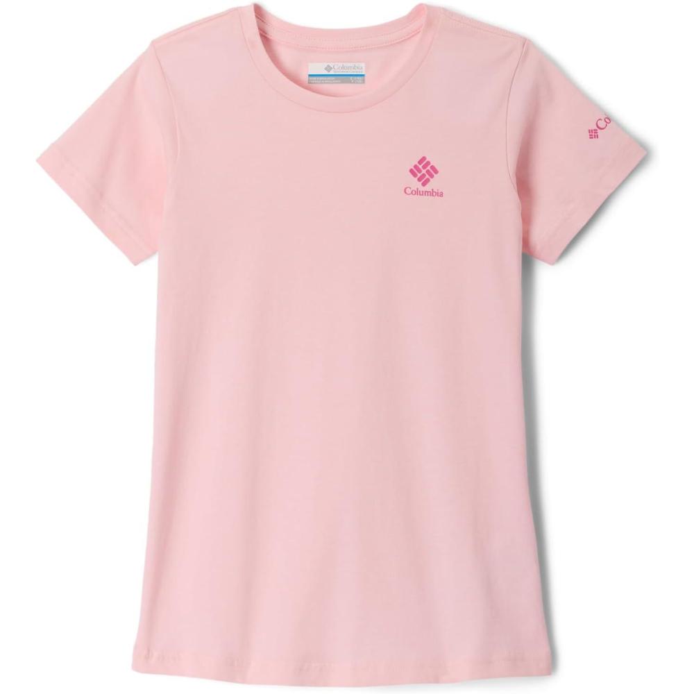 imageColumbia Girls Mission Lake Short Sleeve Graphic ShirtTShirtSatin PinkCsc Stacked