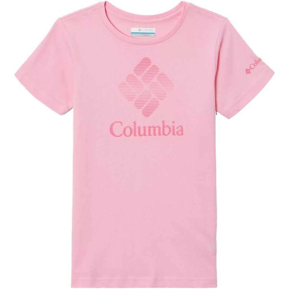 imageColumbia Girls Mission Lake Short Sleeve Graphic ShirtTShirtWild RoseCsc Stacked Banded Graphic