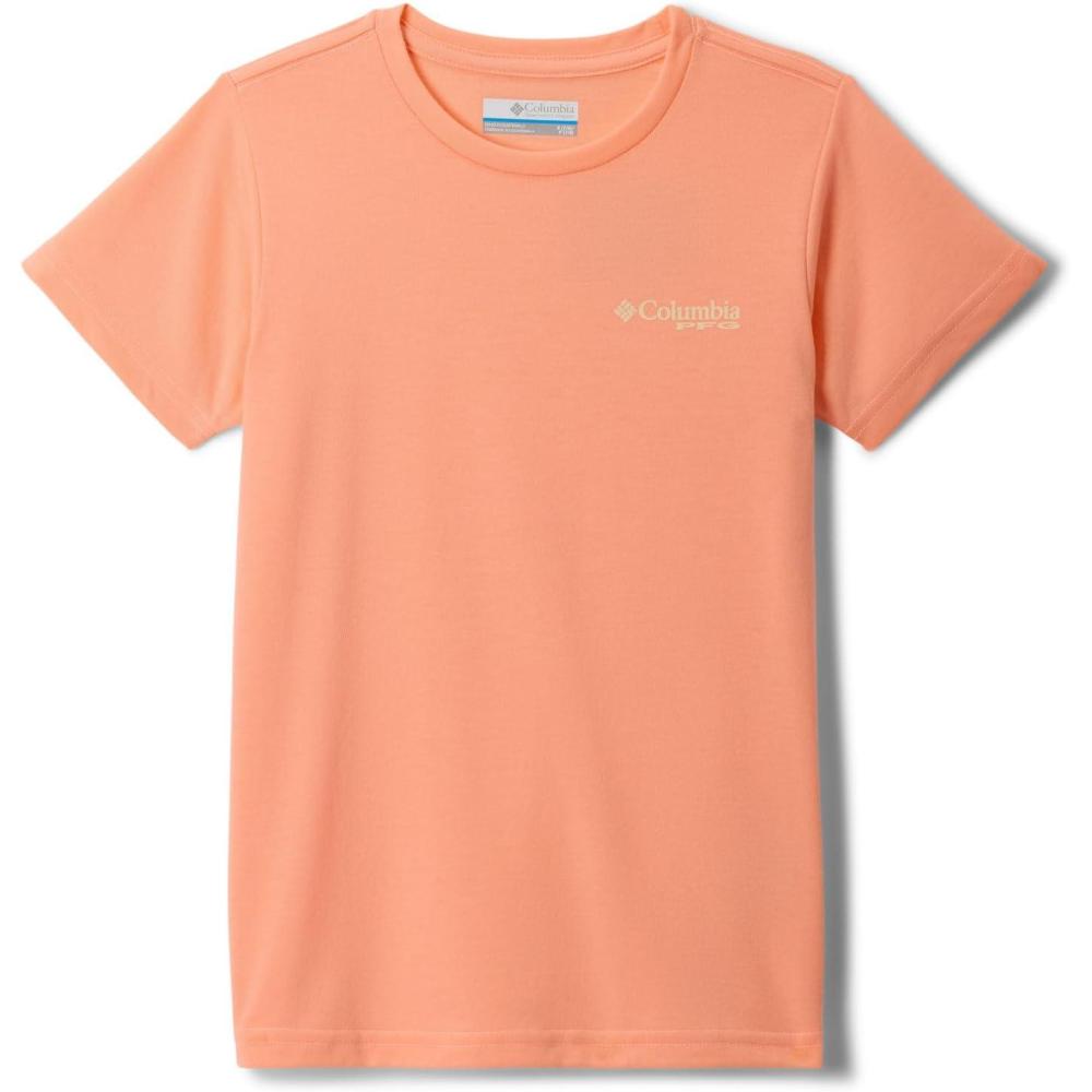 imageColumbia Girls PFG Short Sleeve Graphic TeeTiki PinkPfg Fish Flag