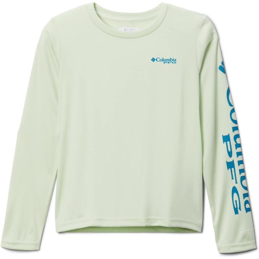 imageColumbia Girls Tidal Tee Long SleeveLight LimeDeep Marine Logo