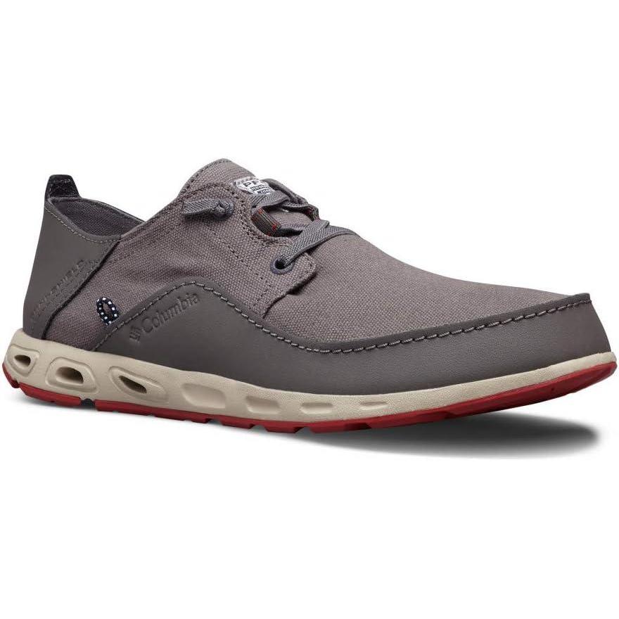 imageColumbia Mens Bahama Vent Relaxed Laced Boat ShoeCity Grey Vintage Red