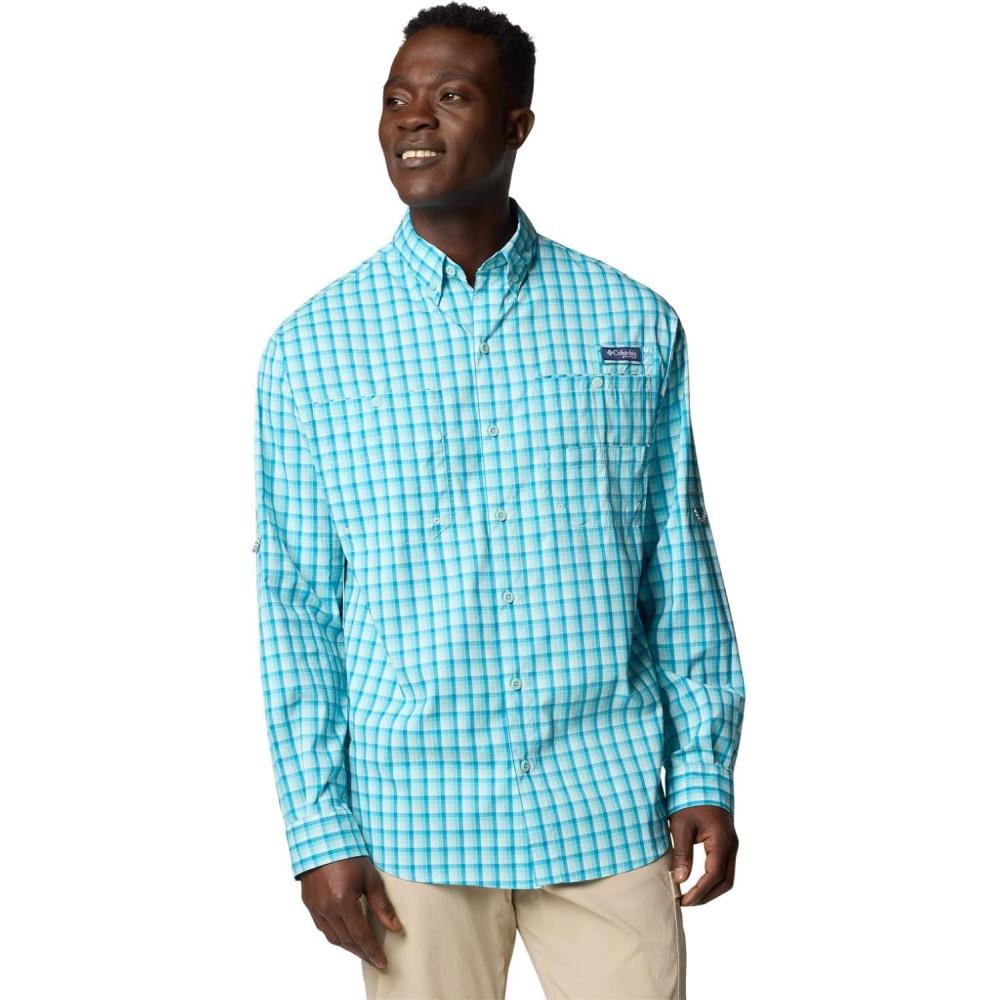 imageColumbia Mens PFG Tamiami II UPF 40 Long Sleeve Fishing ShirtSpray Gradient Check