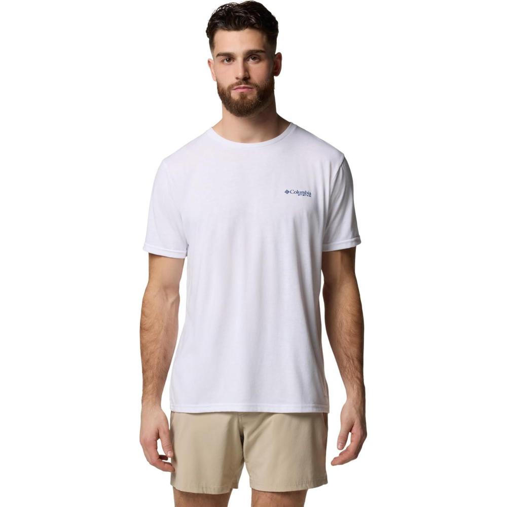 imageColumbia Mens PFG Uncharted Graphic TeeWhite HeatherPfg Catch My Drift