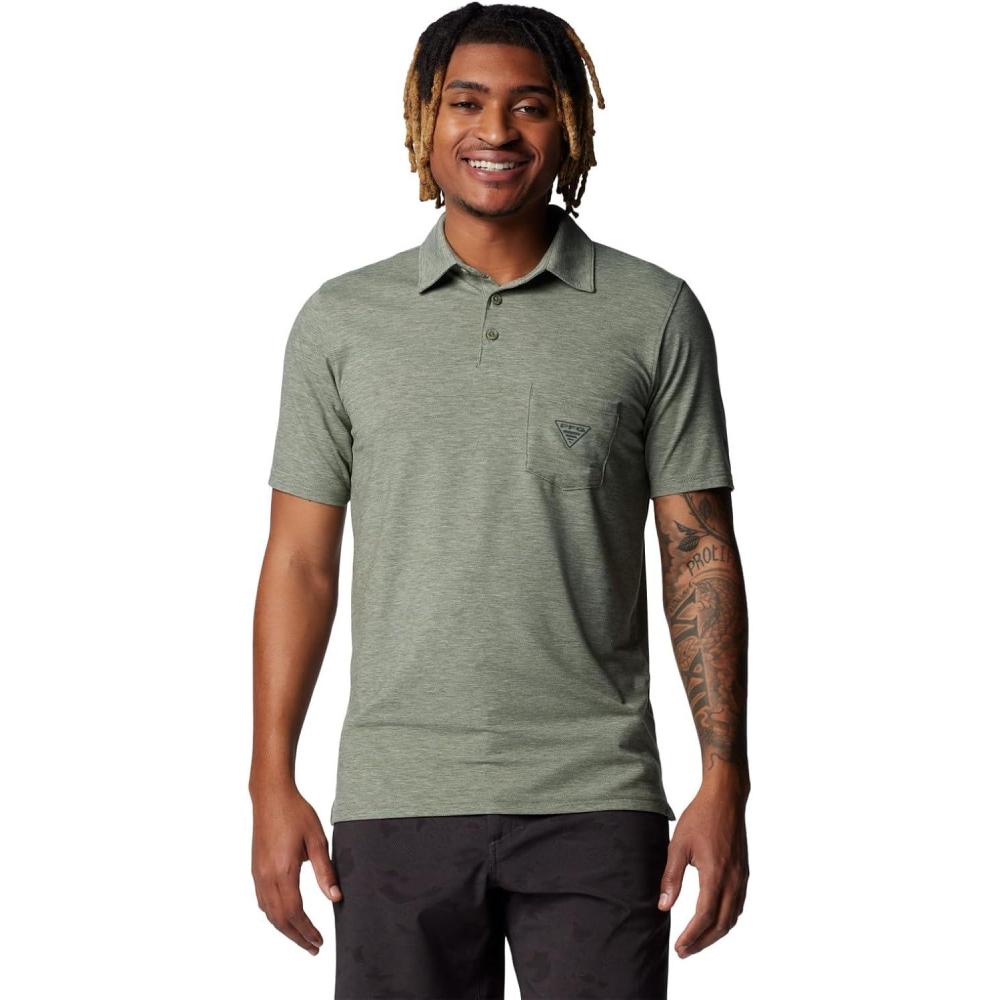 imageColumbia Mens PFG Uncharted PoloCypress Heather