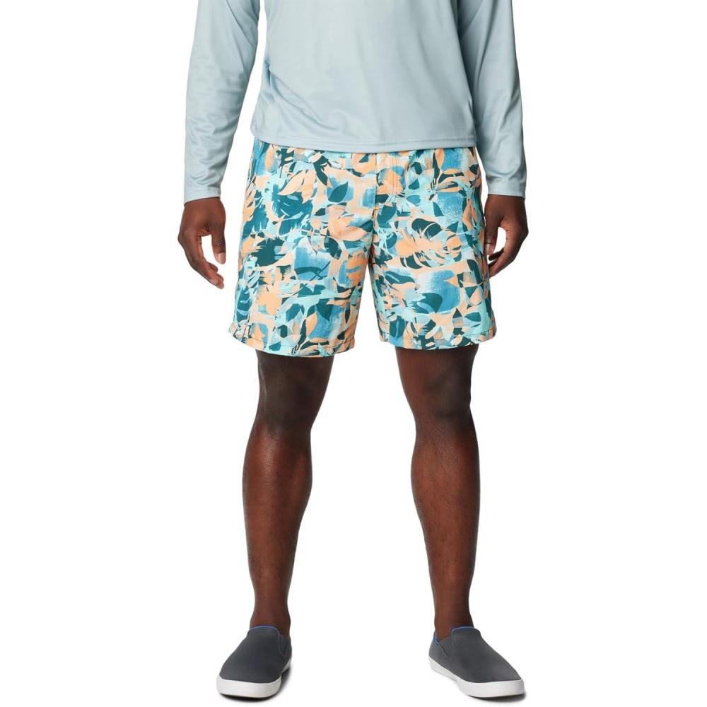 imageColumbia Mens Super Backcast II Water ShortMidnight Teal Ikat Palms