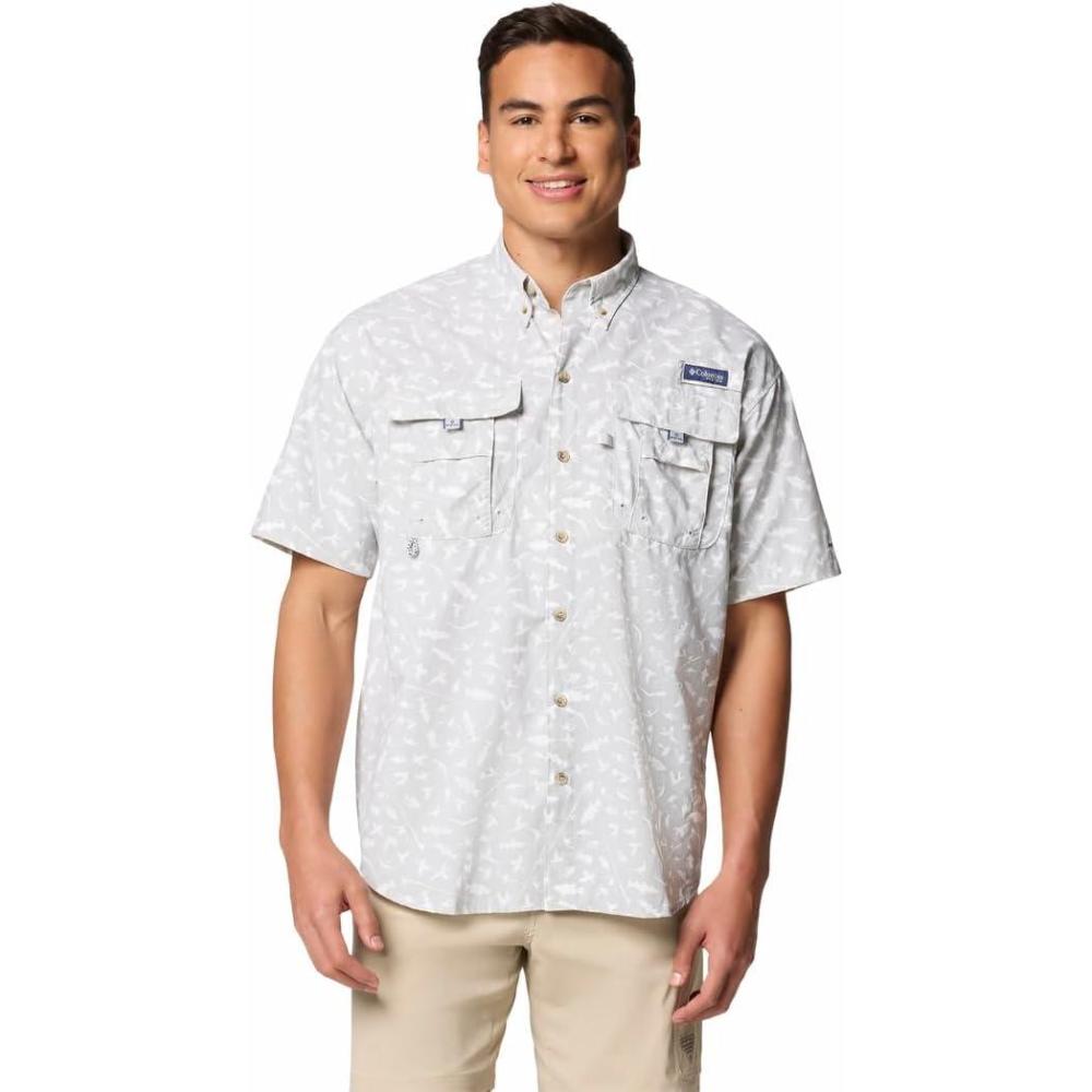 imageColumbia Mens Super Bahama II Short Sleeve ShirtCool Grey Cast N Blast
