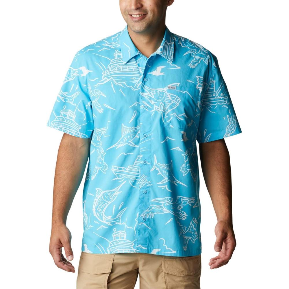 imageColumbia Mens Super Tamiami Long Sleeve ShirtAtoll Mighty Marlins Print