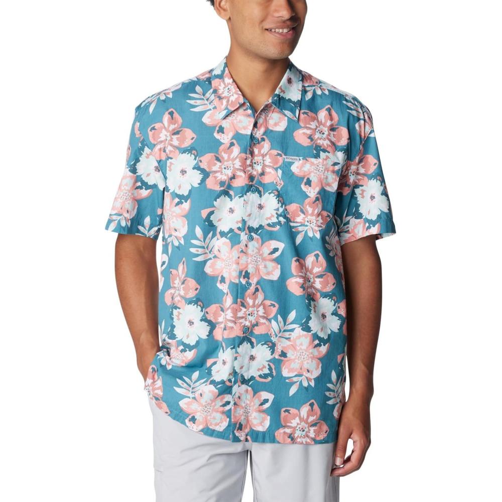 imageColumbia Mens Super Tamiami Long Sleeve ShirtCanyon BlueBotanicraze