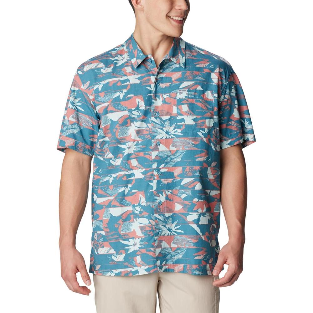 imageColumbia Mens Super Tamiami Long Sleeve ShirtCanyon BlueFullcast