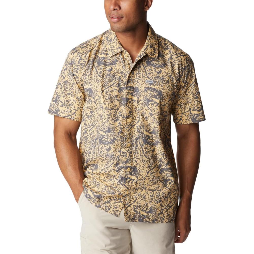 imageColumbia Mens Super Tamiami Long Sleeve ShirtCocoa Butter Bass Baiting