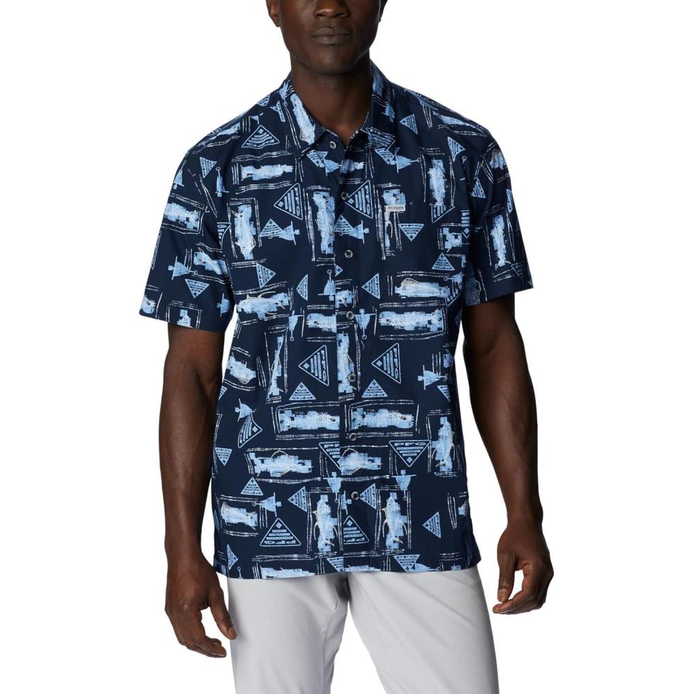 imageColumbia Mens Super Tamiami Long Sleeve ShirtCollegiate Navy Anchors Up