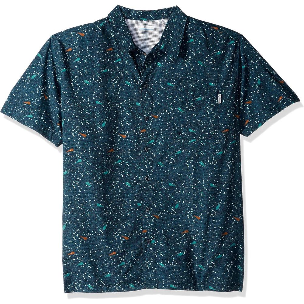 imageColumbia Mens Super Tamiami Long Sleeve ShirtCollegiate Navy Print