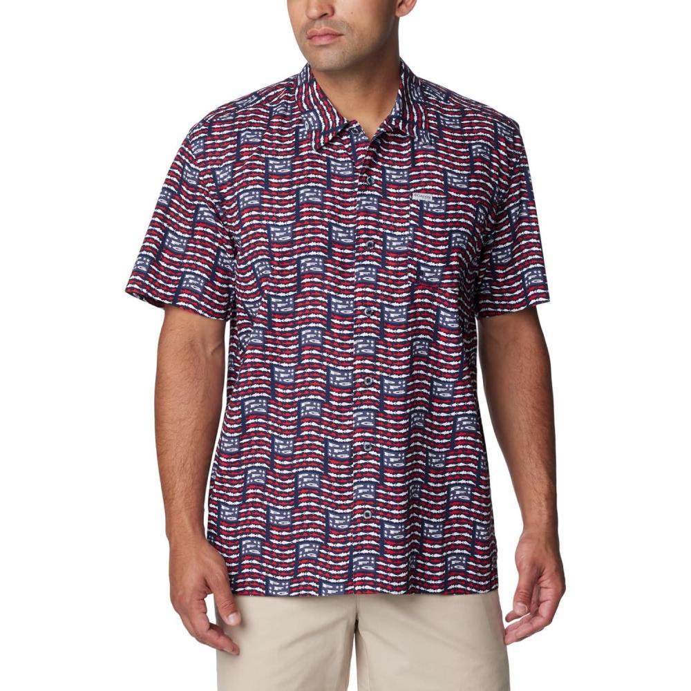imageColumbia Mens Super Tamiami Long Sleeve ShirtCollegiate NavyPfg Banner