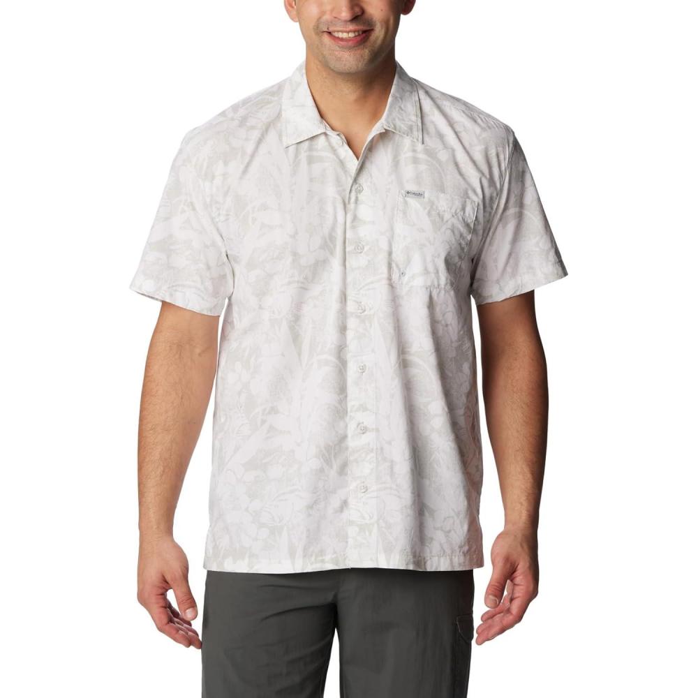 imageColumbia Mens Super Tamiami Long Sleeve ShirtCool Grey Basstyle Print