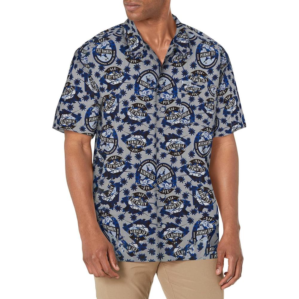 imageColumbia Mens Super Tamiami Long Sleeve ShirtCool Grey Spirits N Sails Print