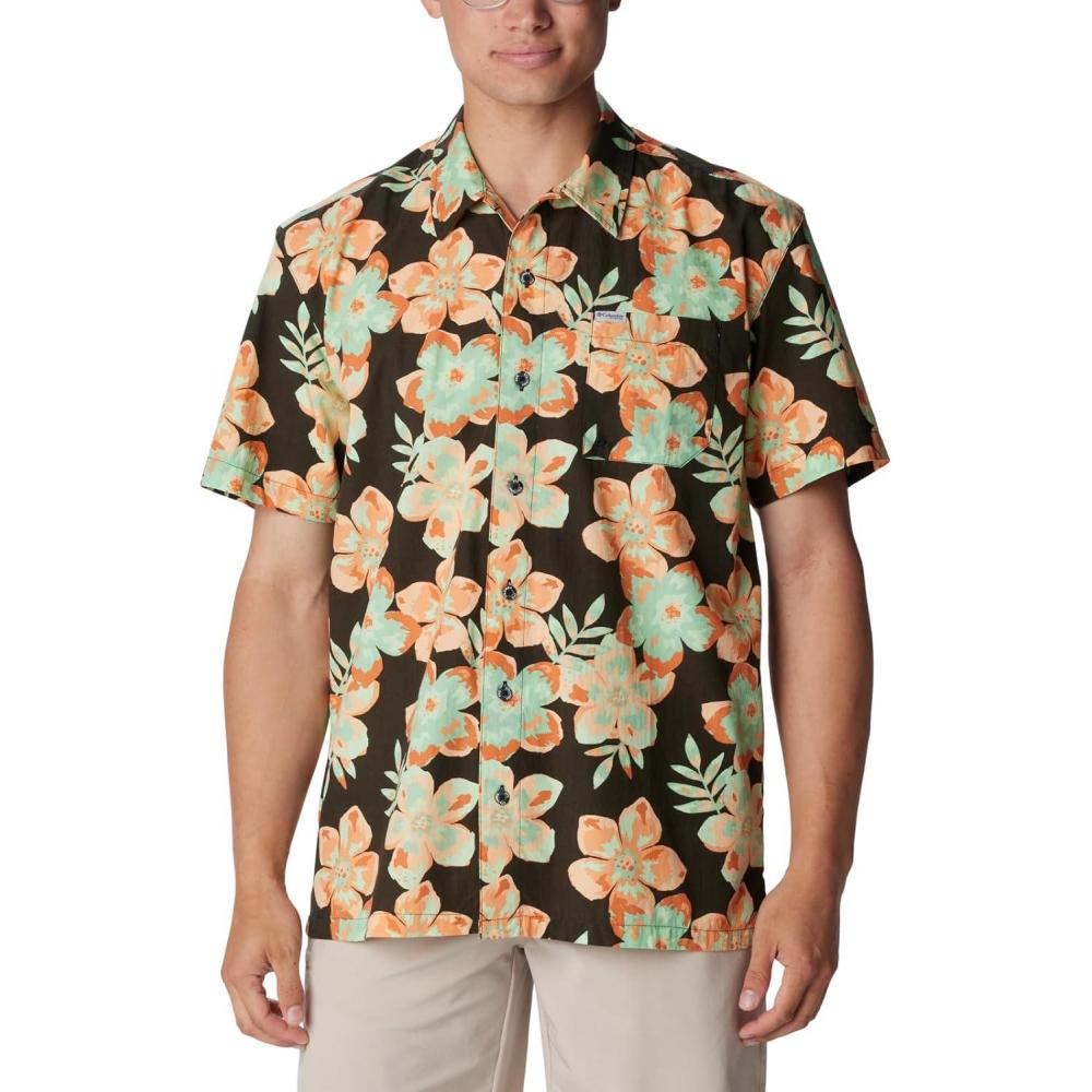 imageColumbia Mens Super Tamiami Long Sleeve ShirtDeep OliveBotanicraze