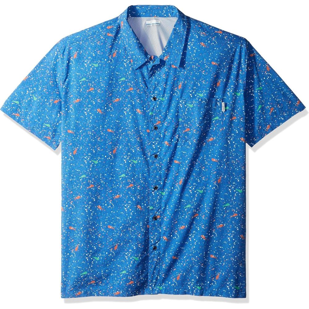 imageColumbia Mens Super Tamiami Long Sleeve ShirtHarbor Blue Print
